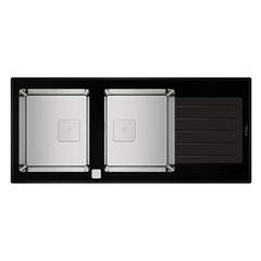 Teka Diamond PureLine Stainless Steel & Glass Inset Sink (51 x 20 x 116 cm)