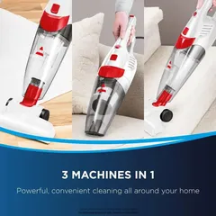 Bissell Featherweight 2-in-1 Corded Upright Vacuum Cleaner, 2024C (White, 520 W, 0.5 L)