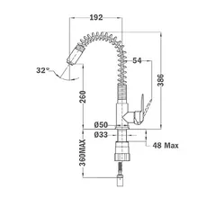 Teka Semi-Professional Kitchen Tap Mixer, IN 934 N