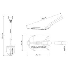 Tramontina Carbon Steel Round Mouth Shovel (101.7 x 20.8 cm)