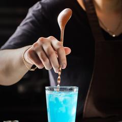 ملعقة خلط نحاسية طويلة مبرومة راج