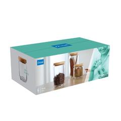 Ocean Wooden Pop Jar Set (500 ml, 6 Pc.)