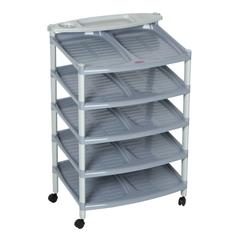 Cosmoplast 5-Level Shoe Rack W/Wheels
