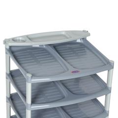 Cosmoplast 5-Level Shoe Rack W/Wheels