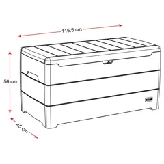 صندوق تخزين بلاستيكي كوزموبلاست سيدار جرين (270 لتر، 116.5 × 45 × 56 سم)