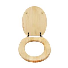 Cooke & Lewis Levanto Solid Pine Toilet Seat (432 x 373 mm)