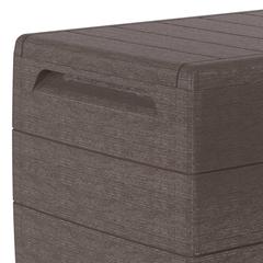 Cosmoplast Cedargrain Plastic Deck Storage Box (416 L, 129.5 x 70 x 62.5 cm)