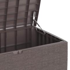 Cosmoplast Cedargrain Plastic Deck Storage Box (416 L, 129.5 x 70 x 62.5 cm)