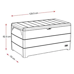 صندوق تخزين بلاستيكي كوزموبلاست سيدار جرين (416 لتر، 129.5 × 70 × 62.5 سم)