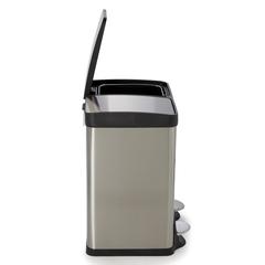 Cooke & Lewis Cleome Stainless Steel 2-Section Recycling Pedal Bin (40 L, 375 x 458 x 515 mm)