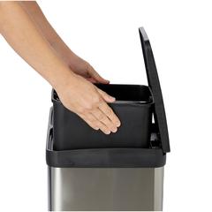 Cooke & Lewis Cleome Stainless Steel 2-Section Recycling Pedal Bin (40 L, 375 x 458 x 515 mm)