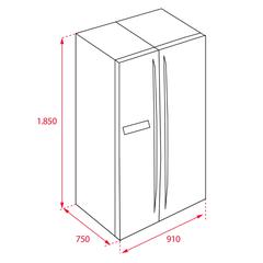 Teka Freestanding Side-by-Side Refrigerator, RMF 75920 SS ME (560 L)