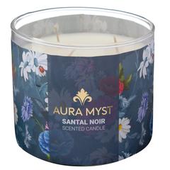 Aura Myst Glass Jar 3-Wick Candle (397 g, Santal Noir)