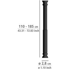 Wenko Aluminum Telescopic Shower Rod (110-185 cm)
