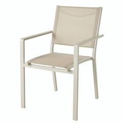 Batz Aluminum & Polyester Stackable Armchair GoodHome (560 x 600 x 860 mm)