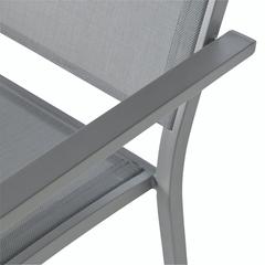 Batz Aluminum & Polyester Stackable Armchair GoodHome (560 x 600 x 860 mm)
