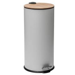 5five Metal Dustbin W/ Bamboo Lid (30 L)
