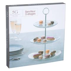 SG 3-Tier Glass Serving Plate Stand