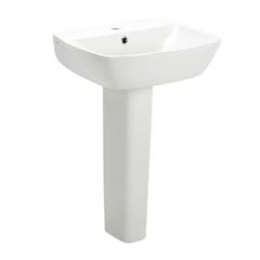 Bold Kent Ceramic Full Pedestal Basin (55 x 46 x 86 cm, White)