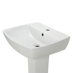 Bold Kent Ceramic Full Pedestal Basin (55 x 46 x 86 cm, White)