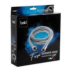 Bold Forza Stainless Steel Shower Hose (150 cm, Stainless Steel)