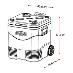 Keepcold Picnic Trolley Icebox (45 L, 43.5 x 45.5 x 47.3 cm)