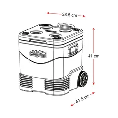 صندوق ثلج ترولي كيب كولد للنزهات (30 لتر، 38.5 × 41.5 × 41 سم)