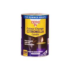 Zero In Citronella Color-Change Pillar Candle