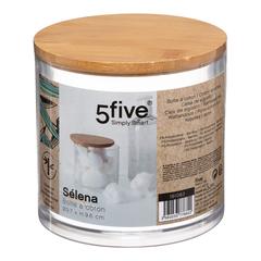 5five Selena Polystyrene Round Cotton Box (9.7 x 9.6 x 9.7 cm)