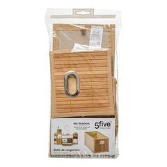 5five Natural Bamboo Storage Basket (31 x 15 cm)