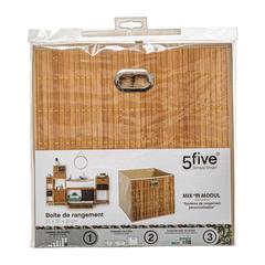 5five Natural Bamboo Storage Basket (31 x 31 cm)