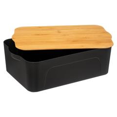 5five Plastic Storage Box W/Bamboo Lid (13.5 L)