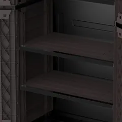 Cosmoplast Tall Vertical Storage Cabinet (Dark Brown, 81 x 47 x 178 cm)