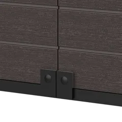 Cosmoplast Tall Vertical Storage Cabinet (Dark Brown, 81 x 47 x 178 cm)