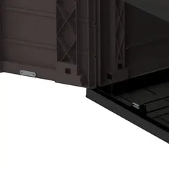 Cosmoplast Tall Vertical Storage Cabinet (Dark Brown, 81 x 47 x 178 cm)