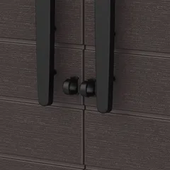 Cosmoplast Tall Vertical Storage Cabinet (Dark Brown, 81 x 47 x 178 cm)