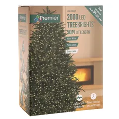 Premier TreeBrights 2000 LED Light W/Timer (50 m, Warm White)