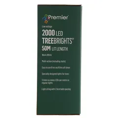 Premier TreeBrights 2000 LED Light W/Timer (50 m, Warm White)