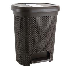 سلة مهملات بدواسة هوبي لايف من البلاستيك بتصميم ماسي (6.5 لتر، 19.5 × 25 × 30.5 سم)