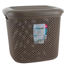 سلة بغطاء من البلاستيك من هوبي لايف دايموند (15 لتر، 31 × 31 × 27.5 سم)
