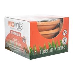 Wax Works Citronella Dish Candle (3 Pc., Assorted Designs/Colors)