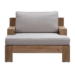 كنبة خشب أكاسيا بمقعد مع مَرتبة جوشوا جينيريك (102.5 × 80 × 64 سم)