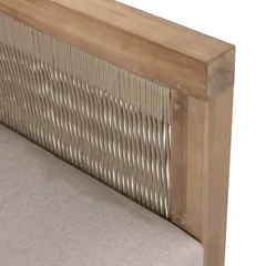 كنبة خشب أكاسيا 3 مقاعد مع مَرتبة سيشيل (207 × 80 × 65 سم)
