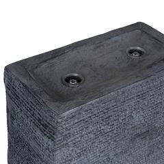 Slate Water Feature W/ LED Light (34 x 55 x 103 cm)