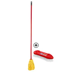 Tonkita Sunny Mop with Stick Brush Combo