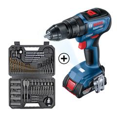 Bosch Professional Brushless Cordless Impact Drill, GSB 18V-50 + Accessory Set (103 Pc.)