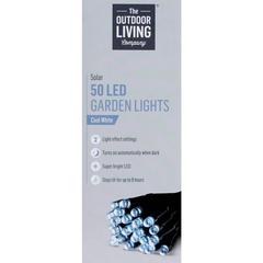 مصابيح حديقة 50 LED تعمل بالطاقة الشمسية ذا آوت دور ليفينج كومباني (أبيض بارد)