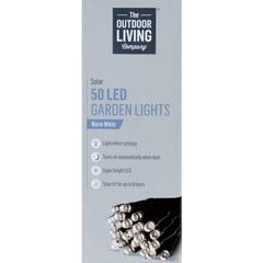 مصابيح حديقة 50 LED تعمل بالطاقة الشمسية ذا آوت دور ليفينج كومباني (أبيض دافئ)