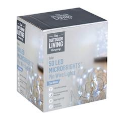 The Outdoor Living Company Solar 50 LED Microbrights Pin Wire Lights (Cool White)