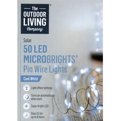 The Outdoor Living Company Solar 50 LED Microbrights Pin Wire Lights (Cool White)